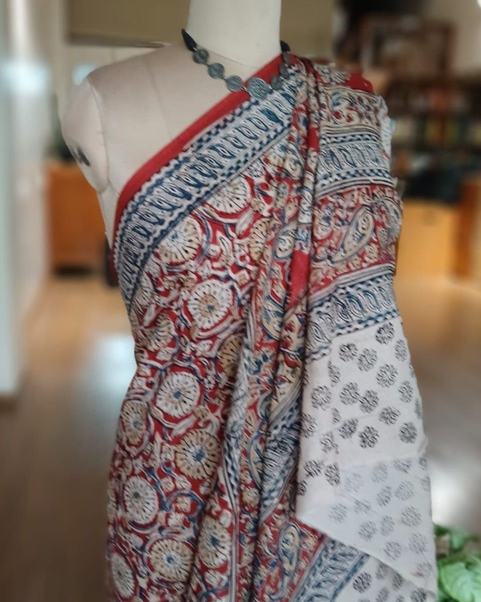 Pedana Cotton Kalamkari Saree - (PCKS0010) - Image 5