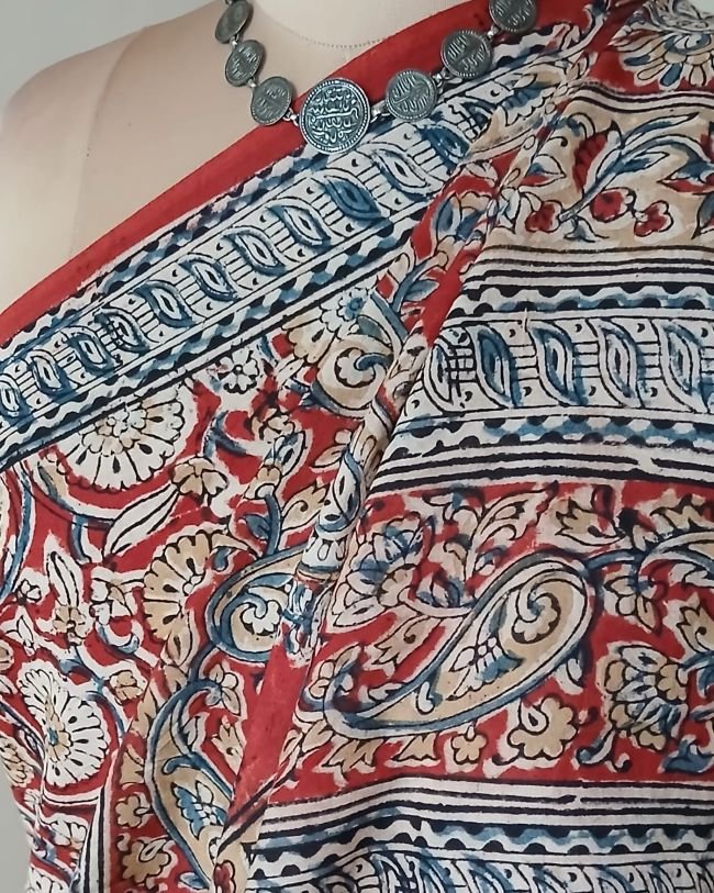 Pedana Cotton Kalamkari Saree - (PCKS0010) - Image 6