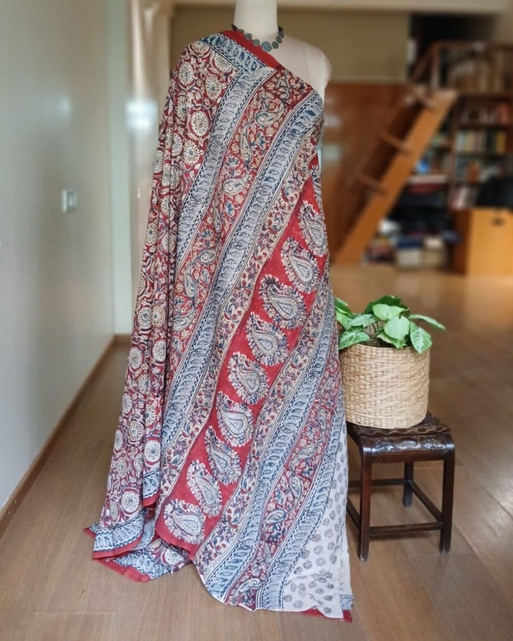 Pedana Cotton Kalamkari Saree - (PCKS0010) - Image 7