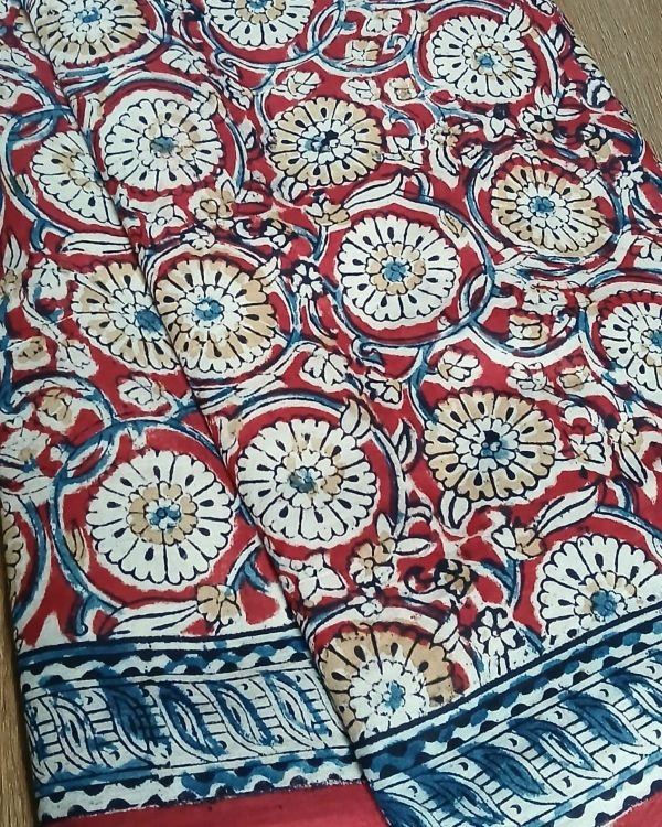 Pedana Cotton Kalamkari Saree - (PCKS0010) - Image 9