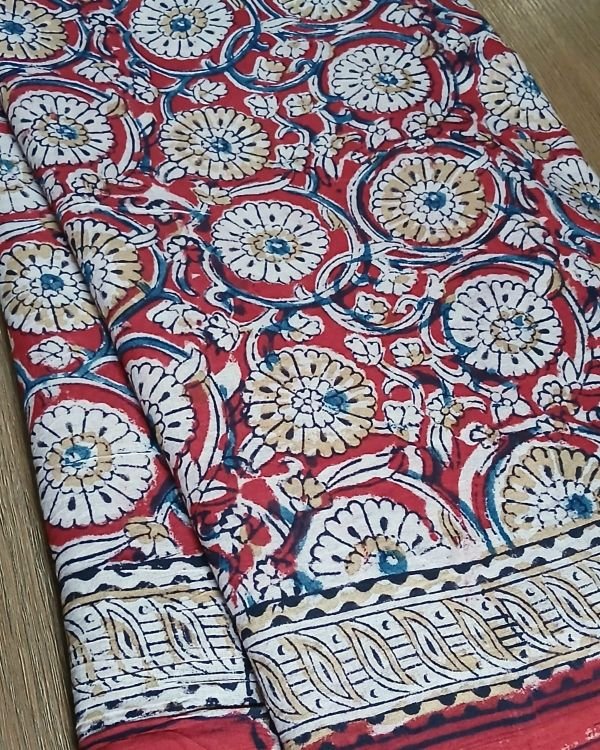 Pedana Cotton Kalamkari Saree - (PCKS0013) - Image 9