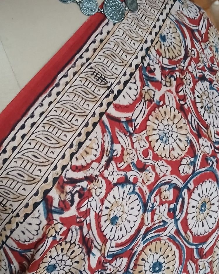 Pedana Cotton Kalamkari Saree - (PCKS0013) - Image 3