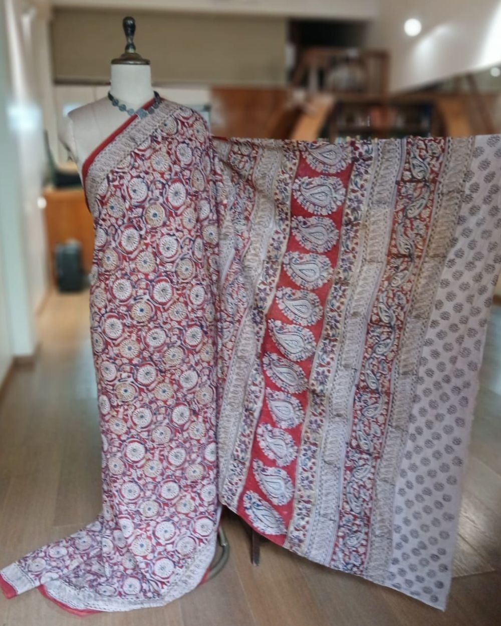 Pedana Cotton Kalamkari Saree - (PCKS0013) - Image 5