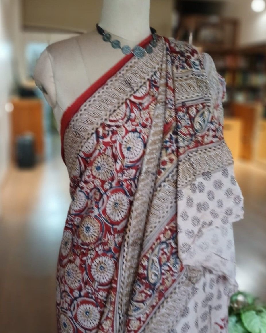 Pedana Cotton Kalamkari Saree - (PCKS0013) - Image 6