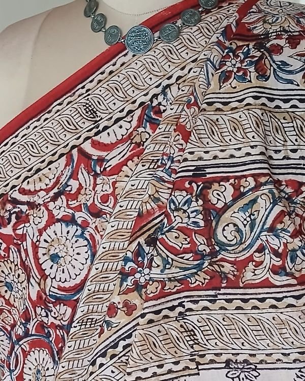 Pedana Cotton Kalamkari Saree - (PCKS0013) - Image 7