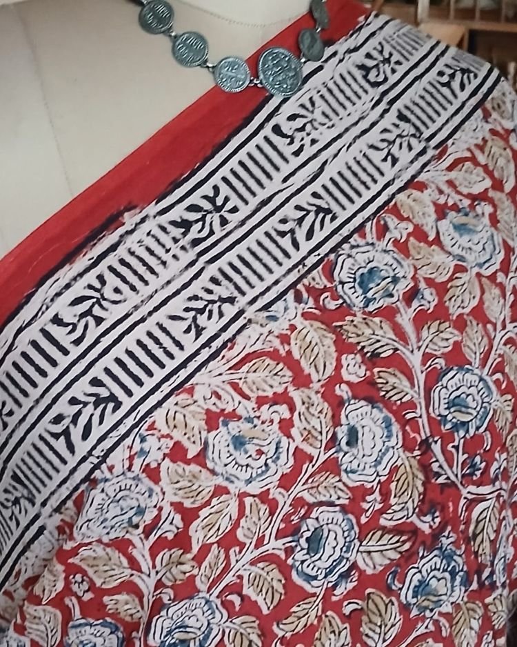 Pedana Cotton Kalamkari Saree - (PCKS0014) - Image 3