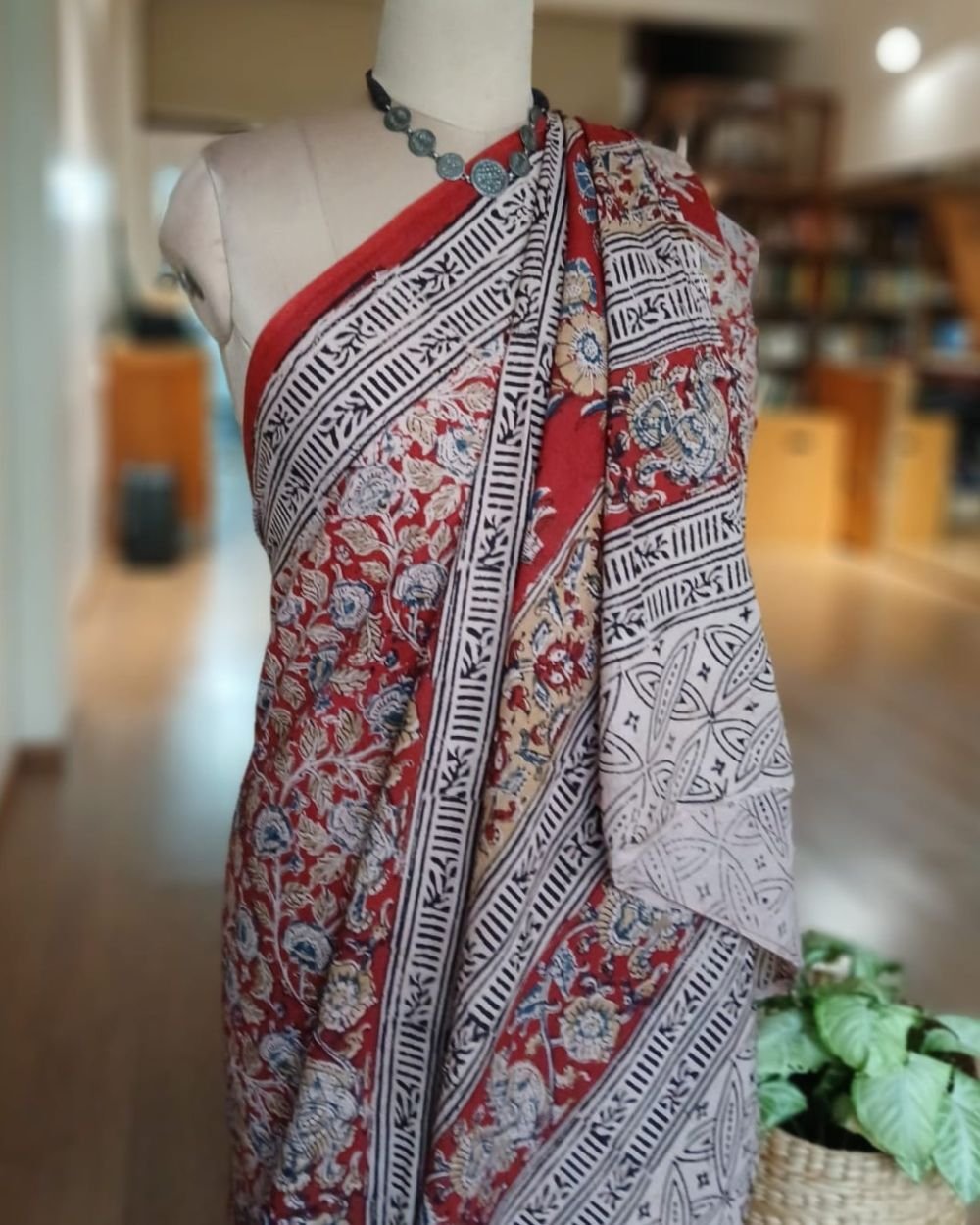 Pedana Cotton Kalamkari Saree - (PCKS0014) - Image 6