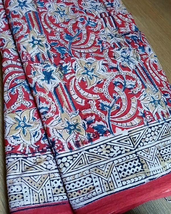 Pedana Cotton Kalamkari Saree - (PCKS0015) - Image 9