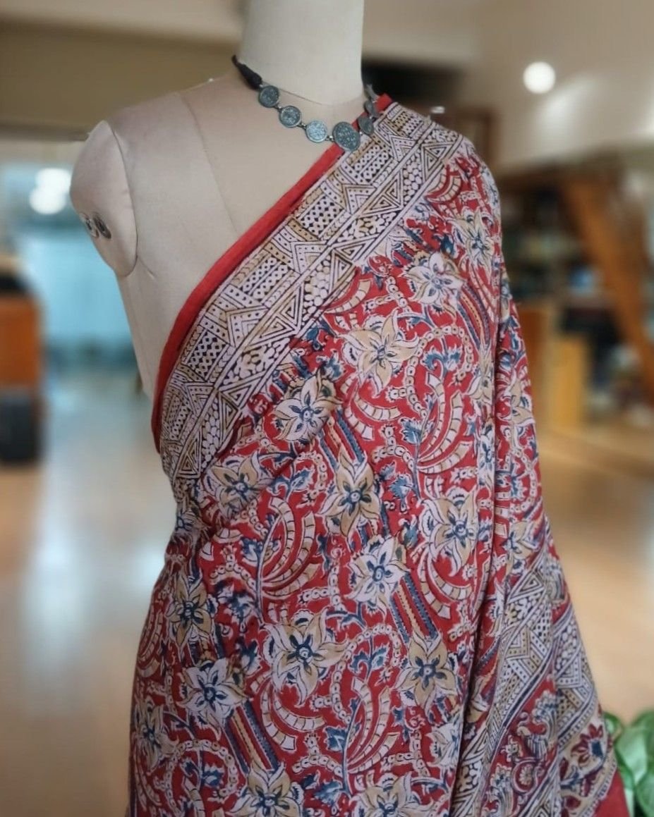Pedana Cotton Kalamkari Saree - (PCKS0015)