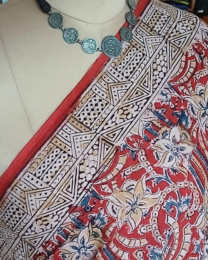 Pedana Cotton Kalamkari Saree - (PCKS0015) - Image 3