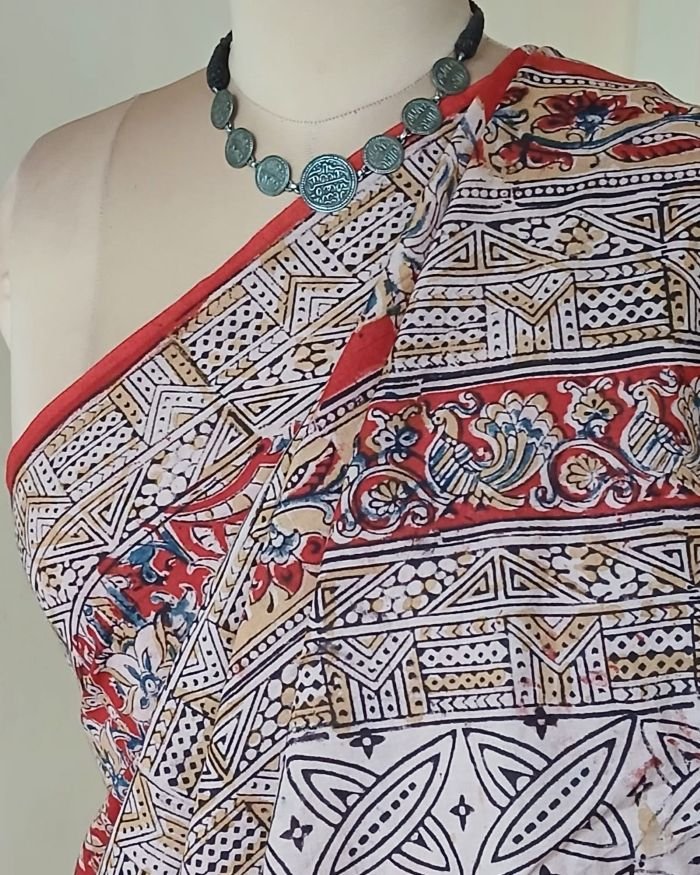 Pedana Cotton Kalamkari Saree - (PCKS0015) - Image 5