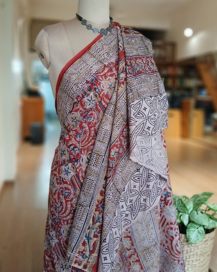 Pedana Cotton Kalamkari Saree - (PCKS0015) - Image 6