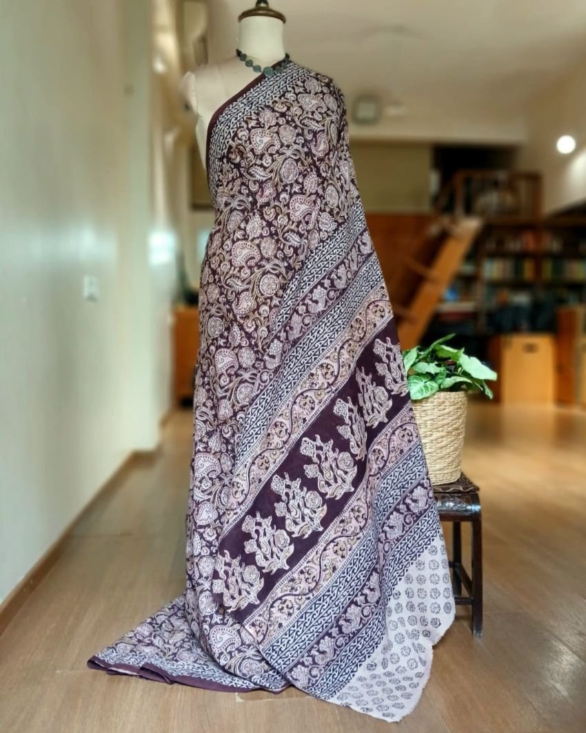 Pedana Cotton Kalamkari Saree - (PCKS0016) - Image 2