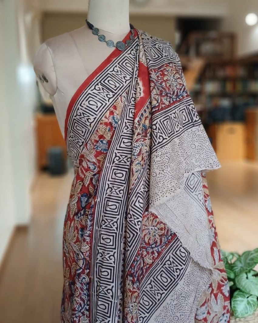 Pedana Cotton Kalamkari Saree - (PCKS0017) - Image 5