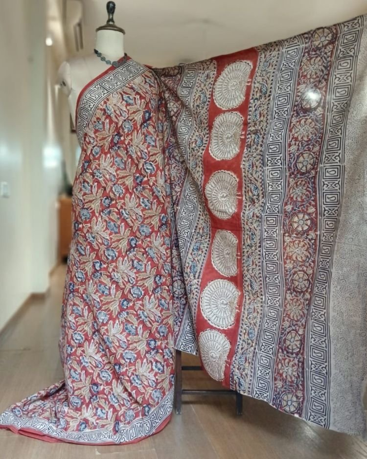 Pedana Cotton Kalamkari Saree - (PCKS0017) - Image 7