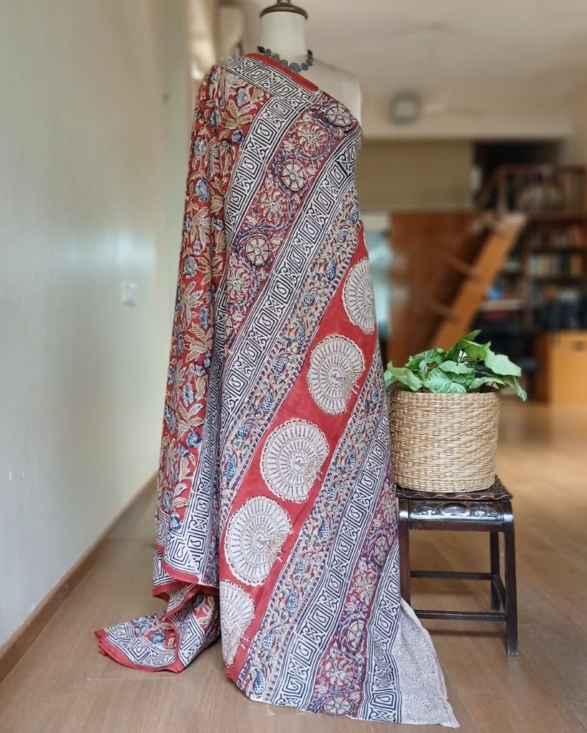 Pedana Cotton Kalamkari Saree - (PCKS0017) - Image 8