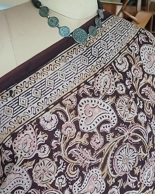Pedana Cotton Kalamkari Saree - (PCKS0004) - Image 3