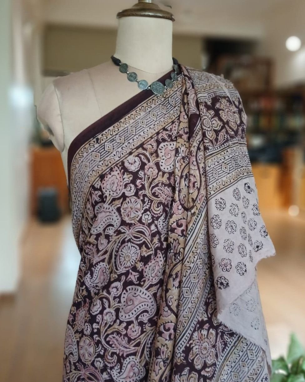 Pedana Cotton Kalamkari Saree - (PCKS0004) - Image 6