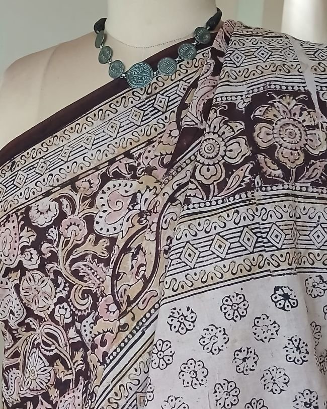 Pedana Cotton Kalamkari Saree - (PCKS0004) - Image 7