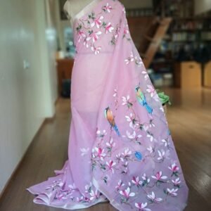 Handpainted Saree on Kota Doria – (HPKD0022)