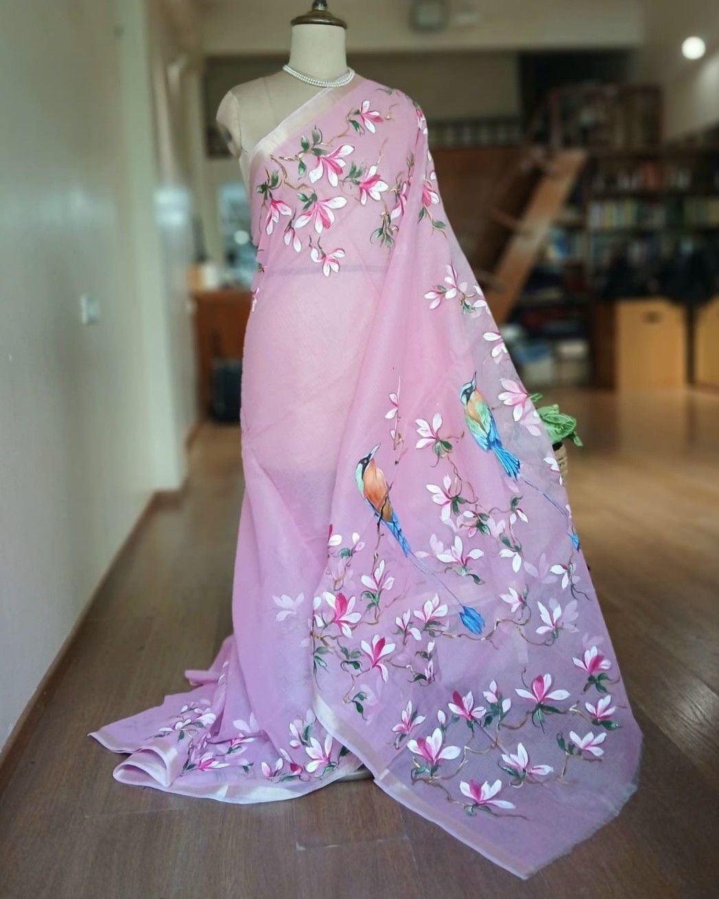 Handpainted Saree on Kota Doria – (HPKD0022)