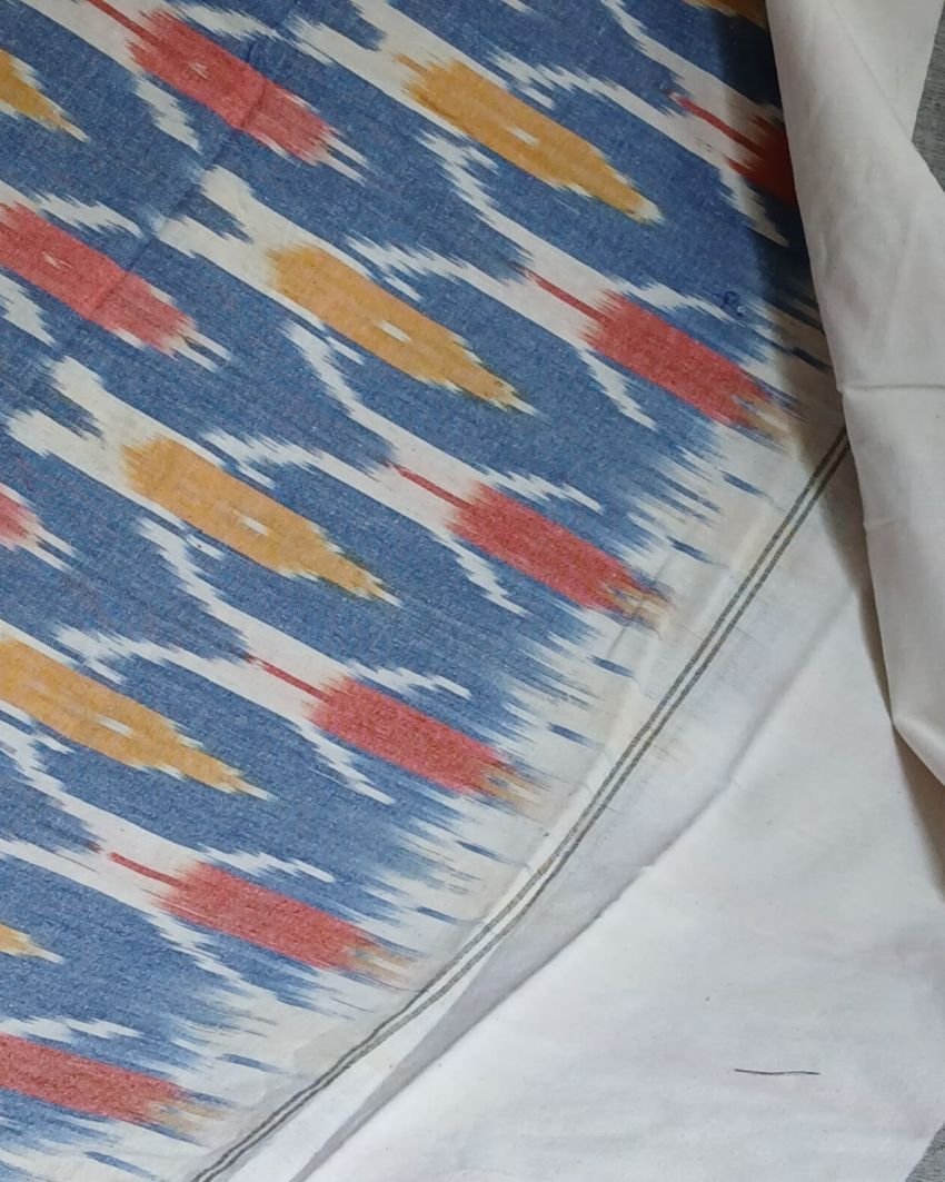 Ikat Cotton Double Bedsheet Set with Pillowcases – (BDST1049) - Image 2