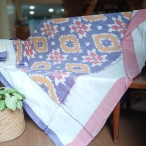 Ikat Cotton Double Bedsheet Set with Pillowcases – (BDST1042)