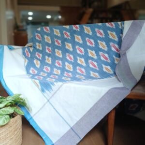 Ikat Cotton Double Bedsheet Set with Pillowcases – (BDST1043)