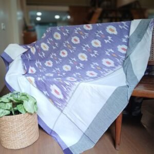 Ikat Cotton Double Bedsheet Set with Pillowcases – (BDST1048)