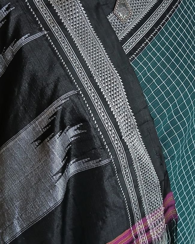 Handloom Ilkal Saree -(ILKA10033) - Image 4