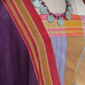 Silk-Cotton Ilkal with Two Pallas -(ILKA10040)