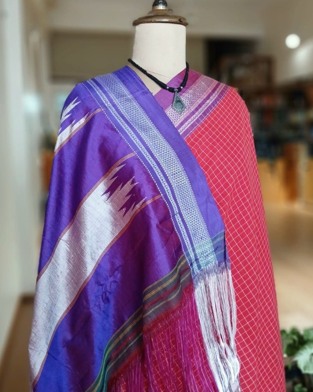 Handloom Ilkal Saree -(ILKA10032) - Image 3