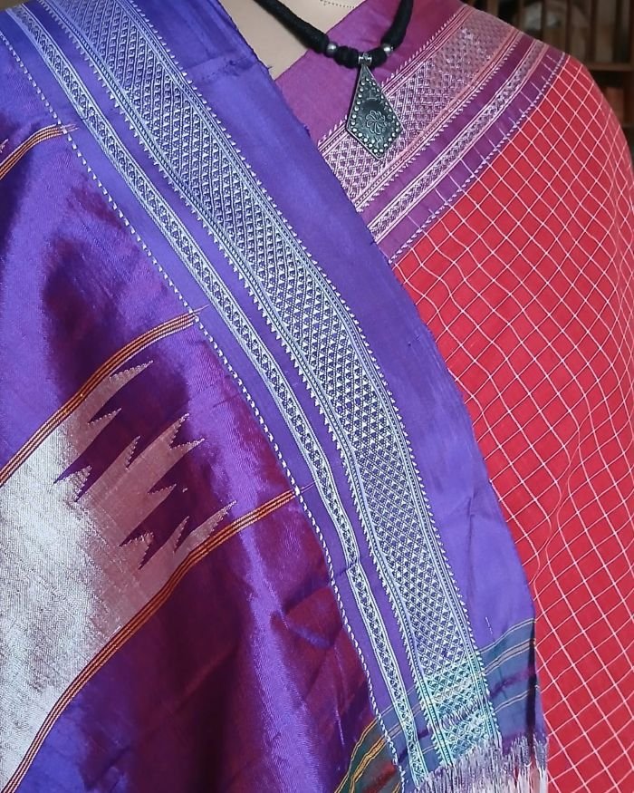 Handloom Ilkal Saree -(ILKA10032) - Image 4