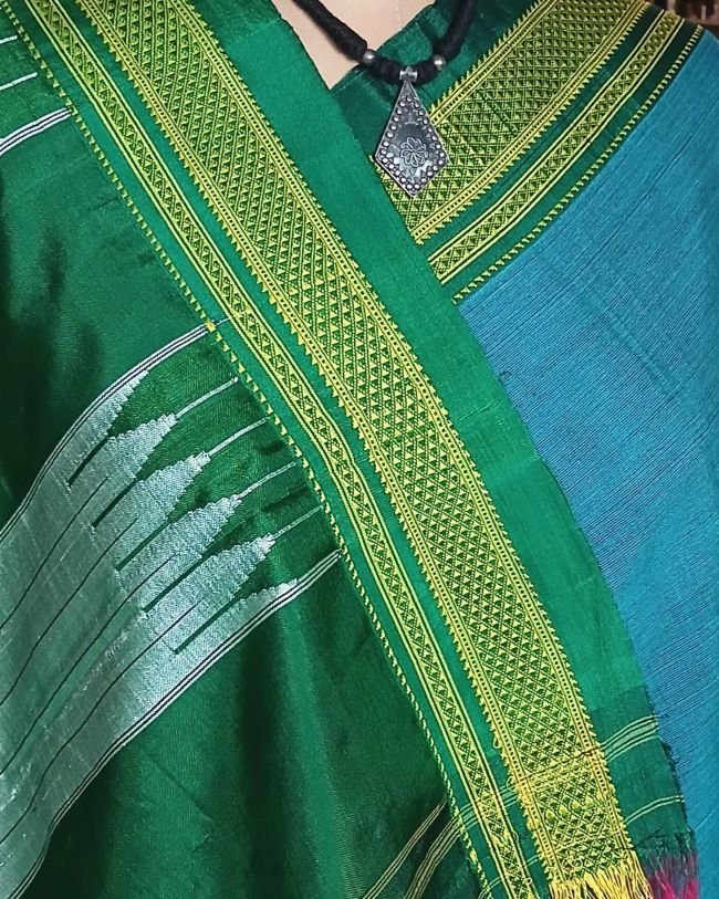 Handloom Ilkal Saree -(ILKA10034) - Image 4
