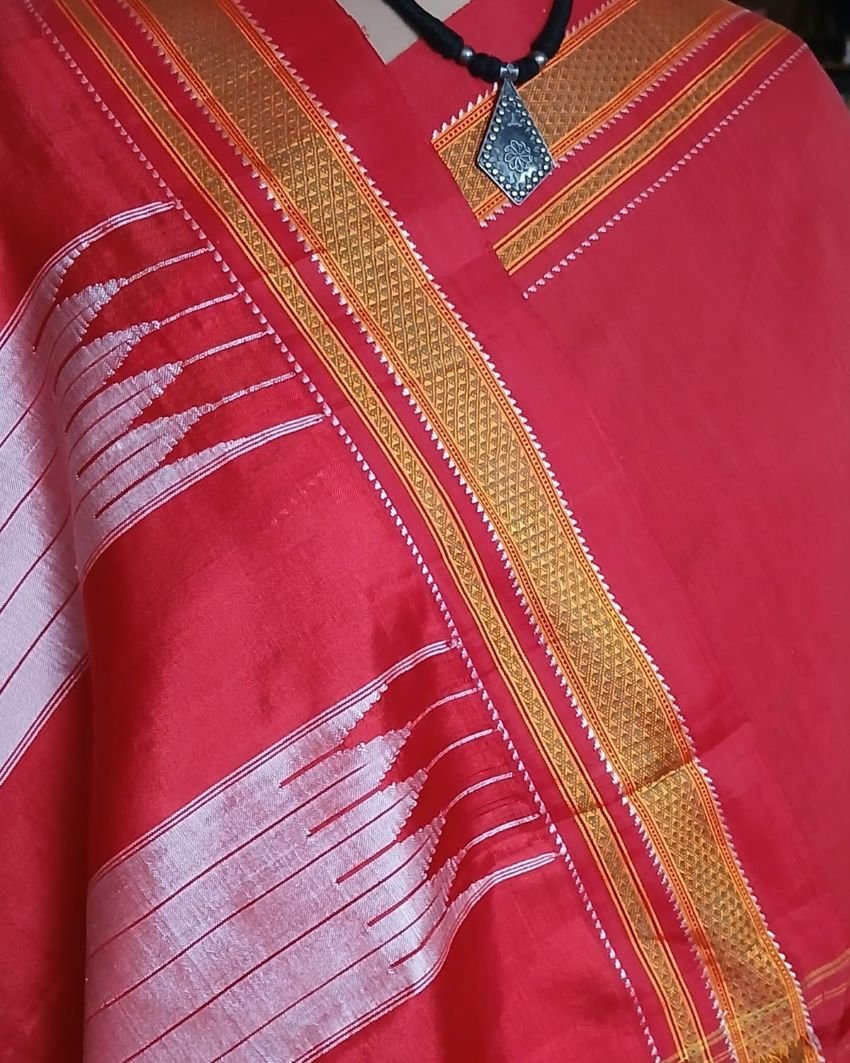 Handloom Ilkal Saree -(ILKA10035) - Image 4