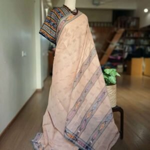 Manamedu Cotton Saree with Odisha Ikat Blousepiece - (ICMS0011)