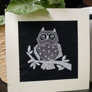 Kantha Embroidered Artwork Owl – (ARTW1034)