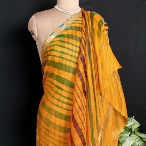 Hand tie-dye Leheriya on Kota Silk (HTKS1015)