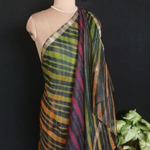 Hand tie-dye Leheriya on Kota Silk (HTKS1017)