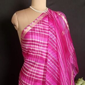 Hand tie-dye Leheriya on Kota Silk (HTKS1018)