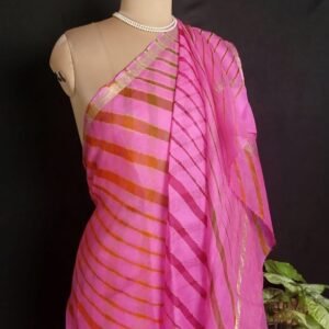 Hand tie-dye Leheriya on Kota Silk (HTKS1021)