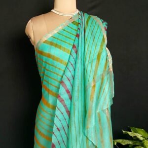 Hand tie-dye Leheriya on Kota Silk (HTKS1023)