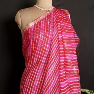 Hand tie-dye Leheriya on Kota Silk (HTKS1024)