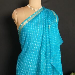 Hand tie-dye Leheriya on Kota Silk (HTKS1003)
