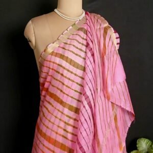 Hand tie-dye Leheriya on Kota Silk (HTKS1004)
