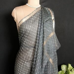 Hand tie-dye Leheriya on Kota Silk (HTKS1006)