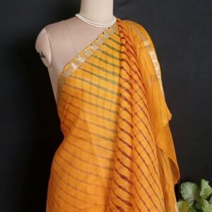 Hand tie-dye Leheriya on Kota Silk (HTKS1008)