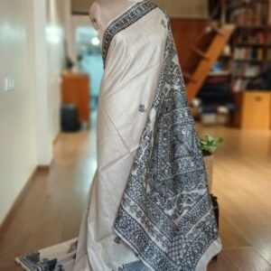 Madhubani on Tussar Silk – (MADT0050)