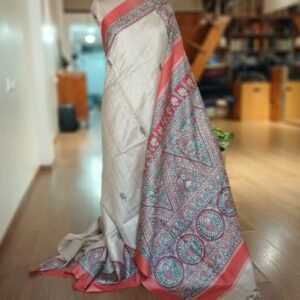 Madhubani on Tussar Silk – (MADT0053)