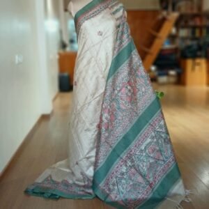 Madhubani on Tussar Silk – (MADT0052)